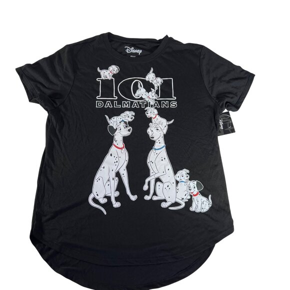 Disney 101 Dalmatians Dogs Front and Back Graphics T-Shirt L 11-13 Women Juniors - Picture 1 of 6